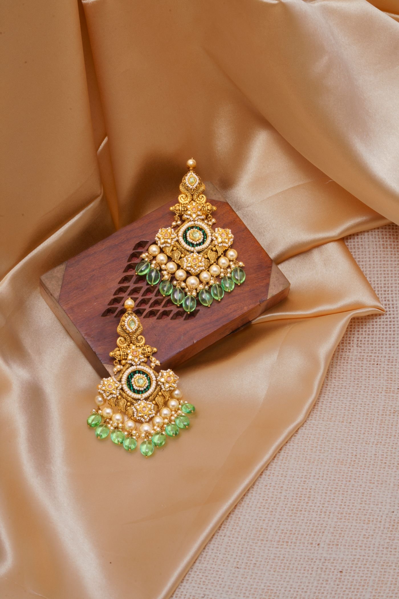 Textured Gold Hoops, view 4